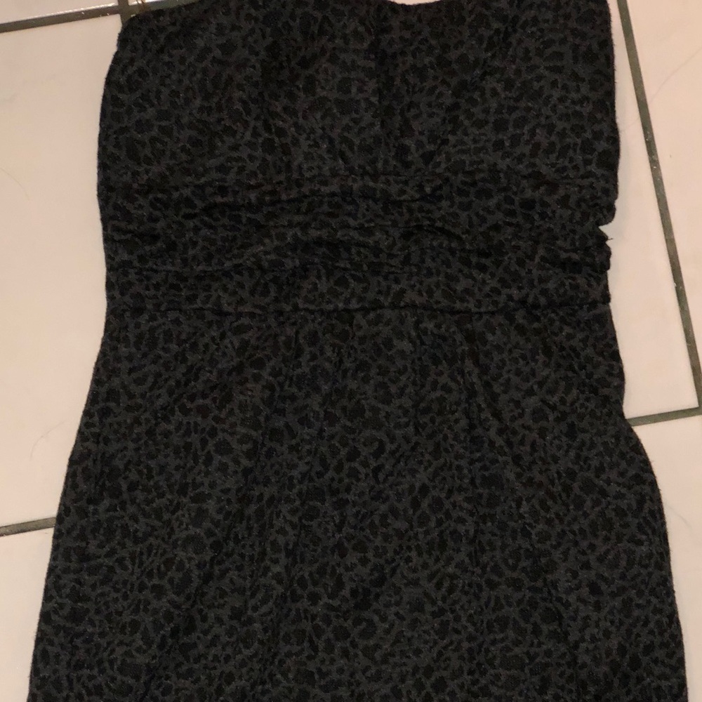 Black and grey cheetah dress